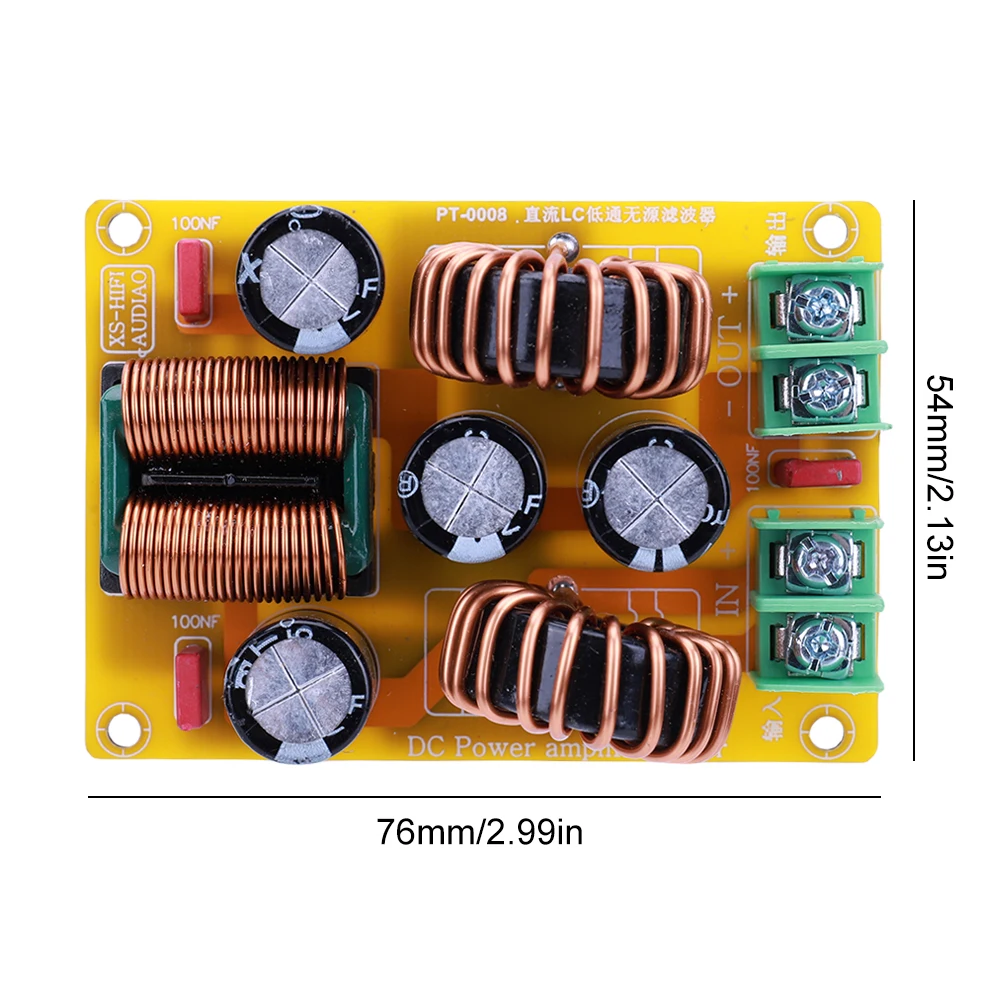 DC LC Hoogfrequente Power Filter 2A 4A 10A 20A Laagdoorlaat Elektromagnetische Interferentie Module voor Auto Versterker ruis Filtering