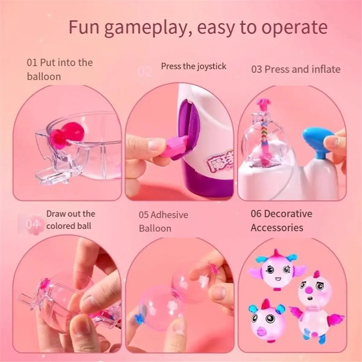 Magic Ball Sticker Bubble Balloons Cartoon Handmade DIY Toys Decorative Table Balloons