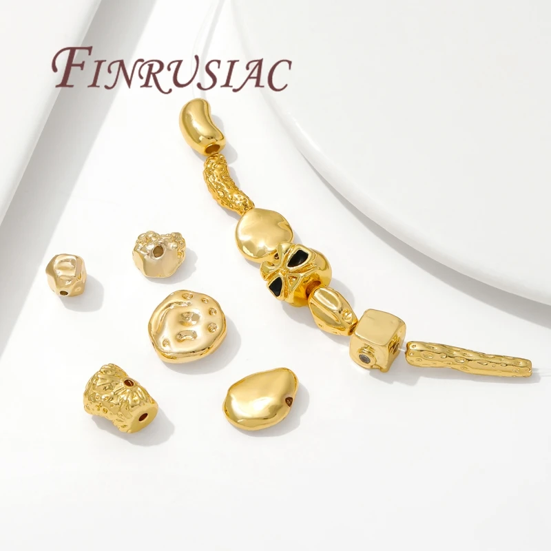 Baroque Beads 18K Gold Plated Spacer Beads,Bracelets Beads Accessories,Separators For Beads,DIY Pearl Necklace Jewelry Making