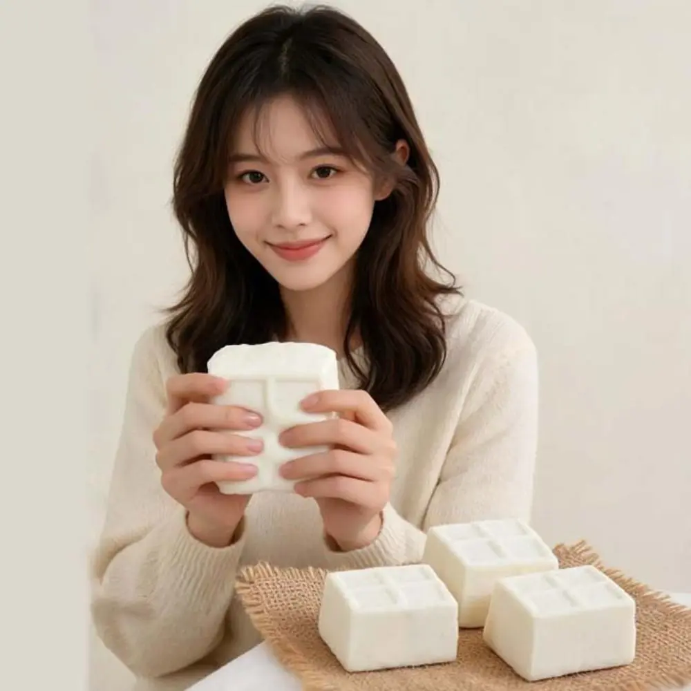 Creative Doufu Bread Fidgets Super Soft Hand Relax Milk White Square Squeeze Comfortable Kneading Doufu Squeeze