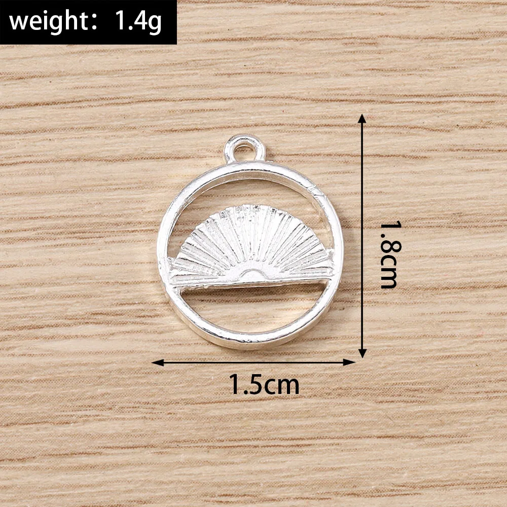 Tusember 10 Stück 28 x 34 mm niedliche Mond-Anhänger aus Legierung für die Schmuckherstellung, Halskette, Ohrringe, Armband, DIY, handgefertigtes Kunsthandwerk – Detail 35