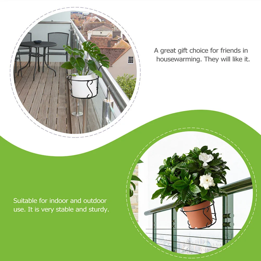 

2Pcs Hanging Wall Flowerpot Rustic Modern Plant Stand Durable Eco Friendly Flower Holder Home Office Decoration