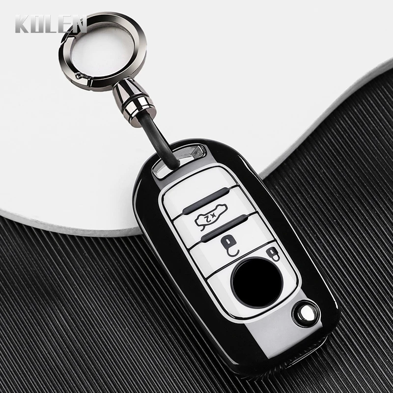 Capa Protetora Premium de TPU para Chave Automotiva Flip para FIAT Tipo Toro Nuovo Freedom 500X Doblo Argo Grazie Cronos Egea e Dodge Neon
