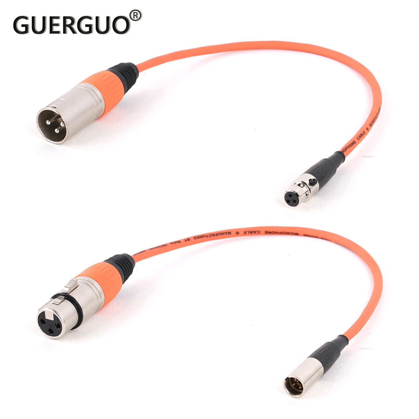 GuerGuo Mini XLR Audio Cables Mini XLR 3Pin Male/Female to 3PIN XLR Female/Male Connector for Headphone Carmera Converter