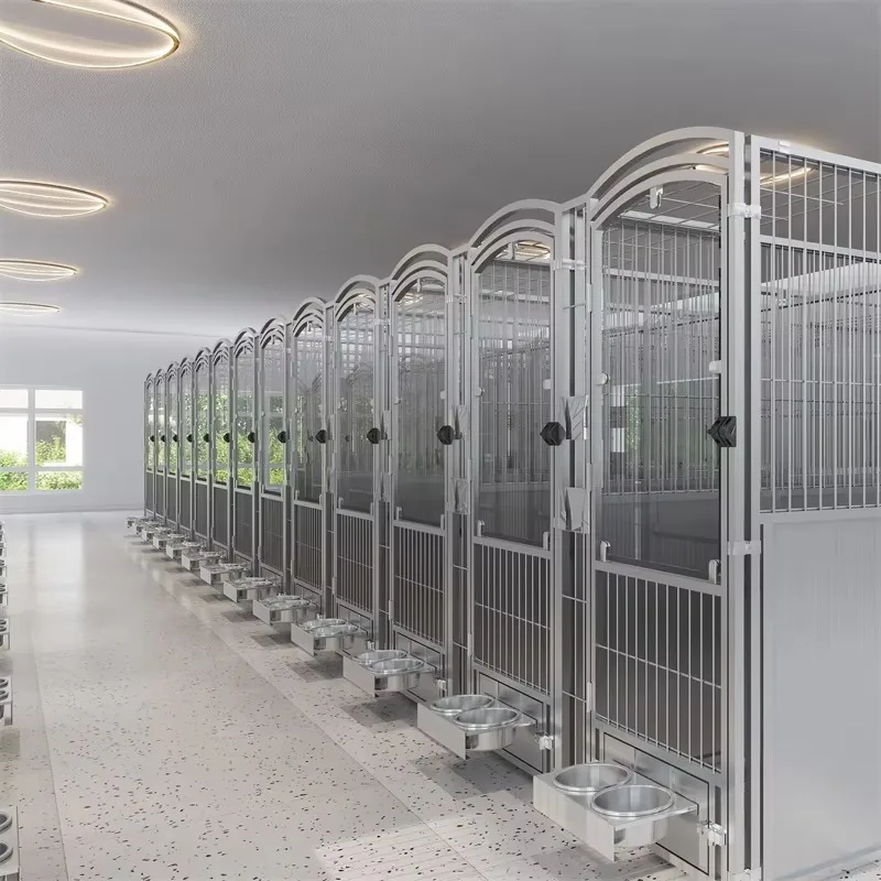 

Solid Pattern Anti-Rust Galvalume Dog Kennel Budget-Friendly Welded Wire Crate with Plastic Tray Pallet for Big Dogs