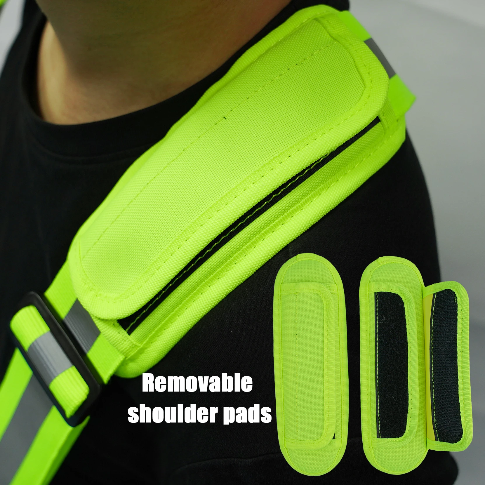 Kunn suspensórios de cinto de ferramentas de alta visibilidade, suspensórios de trabalho de segurança reflexivos resistentes com ombro acolchoado removido, 4 peças de laços de cinto de ferramentas