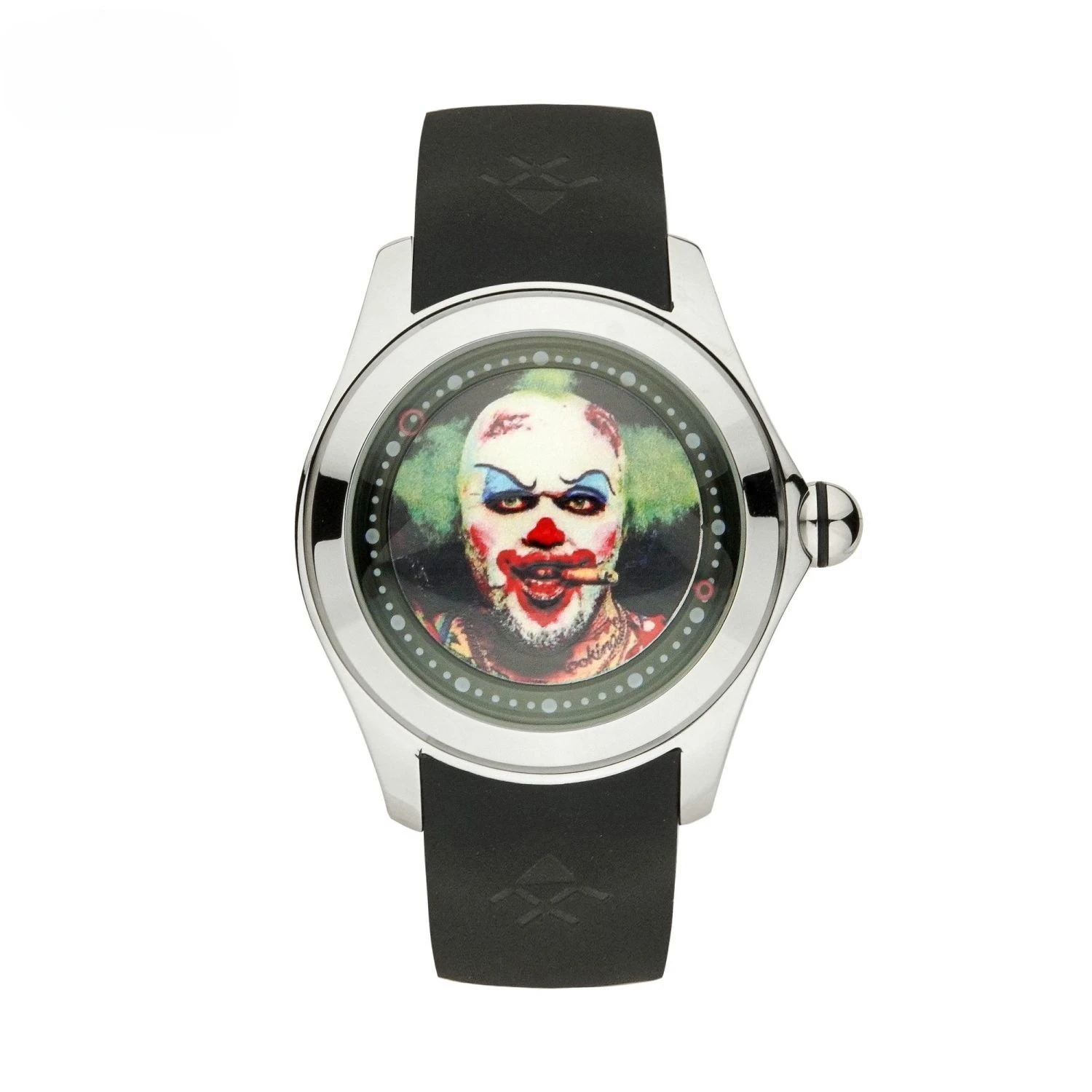 Racer watch male fully automatic mechanical watch stainless steel transparent bottom deformed waterproof