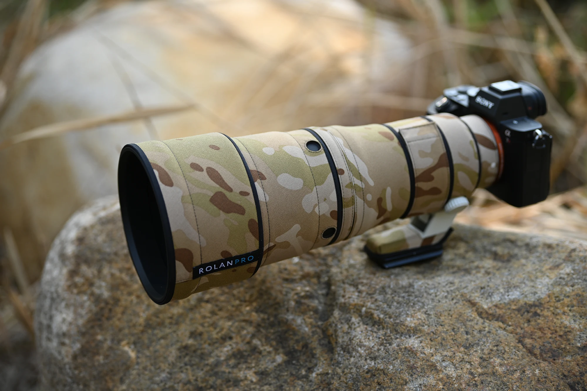 ROLANPRO Wasserdichter Objektivschutz für Sony FE 600mm F6.3 GM OSS Camo Regenschutz Schutzhülle SEL600F63GM Etui 600F6.3GM Stoff – Detail 20