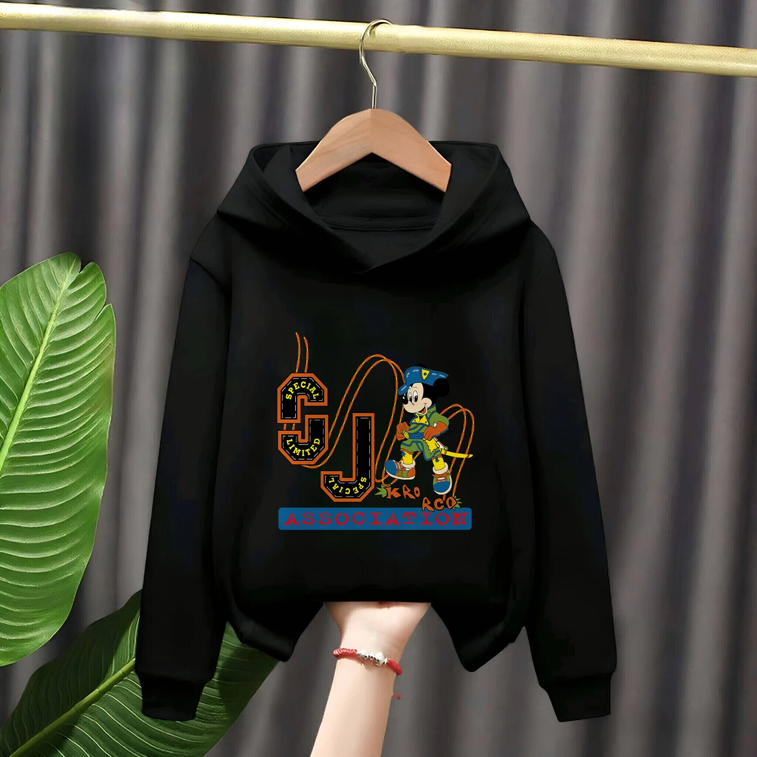 Disney Kinder-Winter-Kapuzenpullover, mit Fleece gefüttert, verdicktes Cartoon-Design, warmes Oberteil