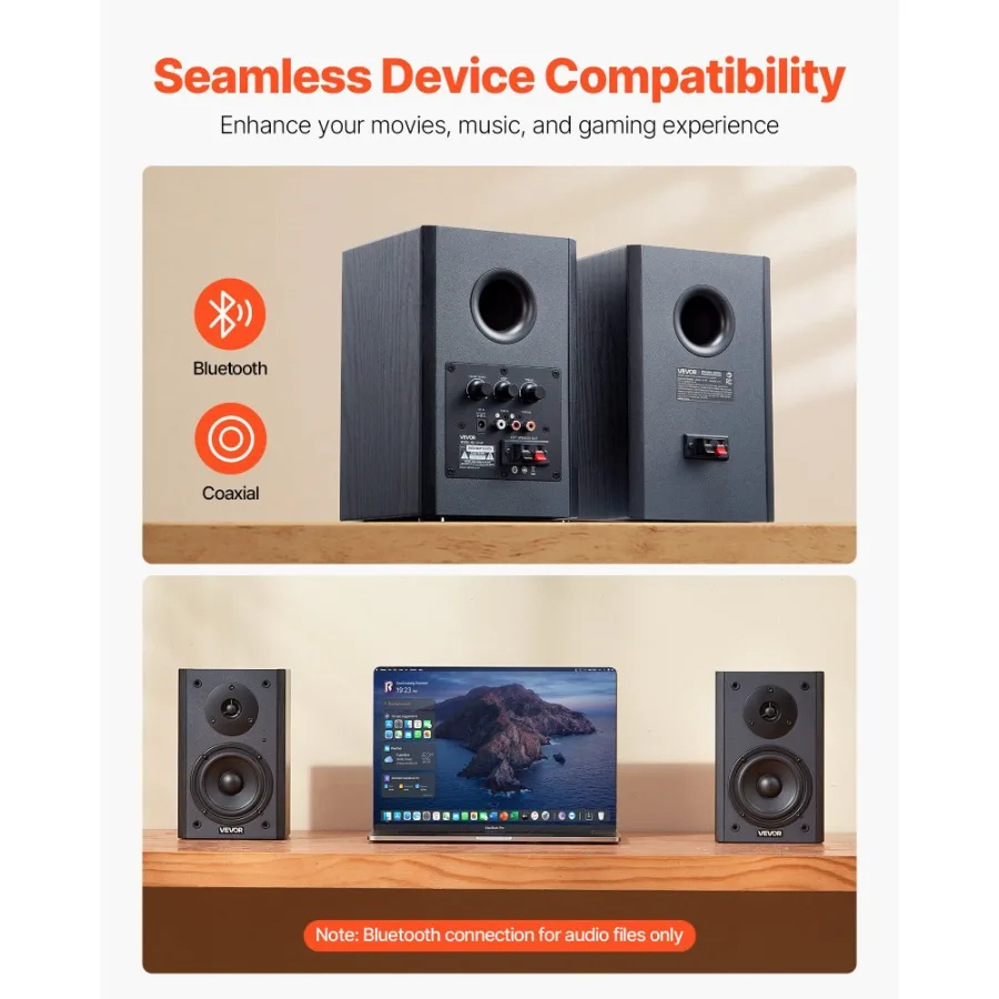 مكبرات صوت شاشة ستوديو تعمل بالطاقة النشطة بقدرة 20 وات × 2 ستيريو محوري بلوتوث