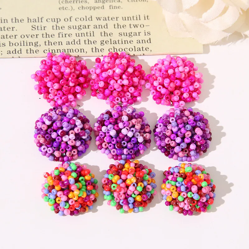 Clog Charms Premium 1 Piece Vibrant Colorful Seed Bead Mini Flower DIY Adorable Side Clip Decoration for Clear Crystal Shoes