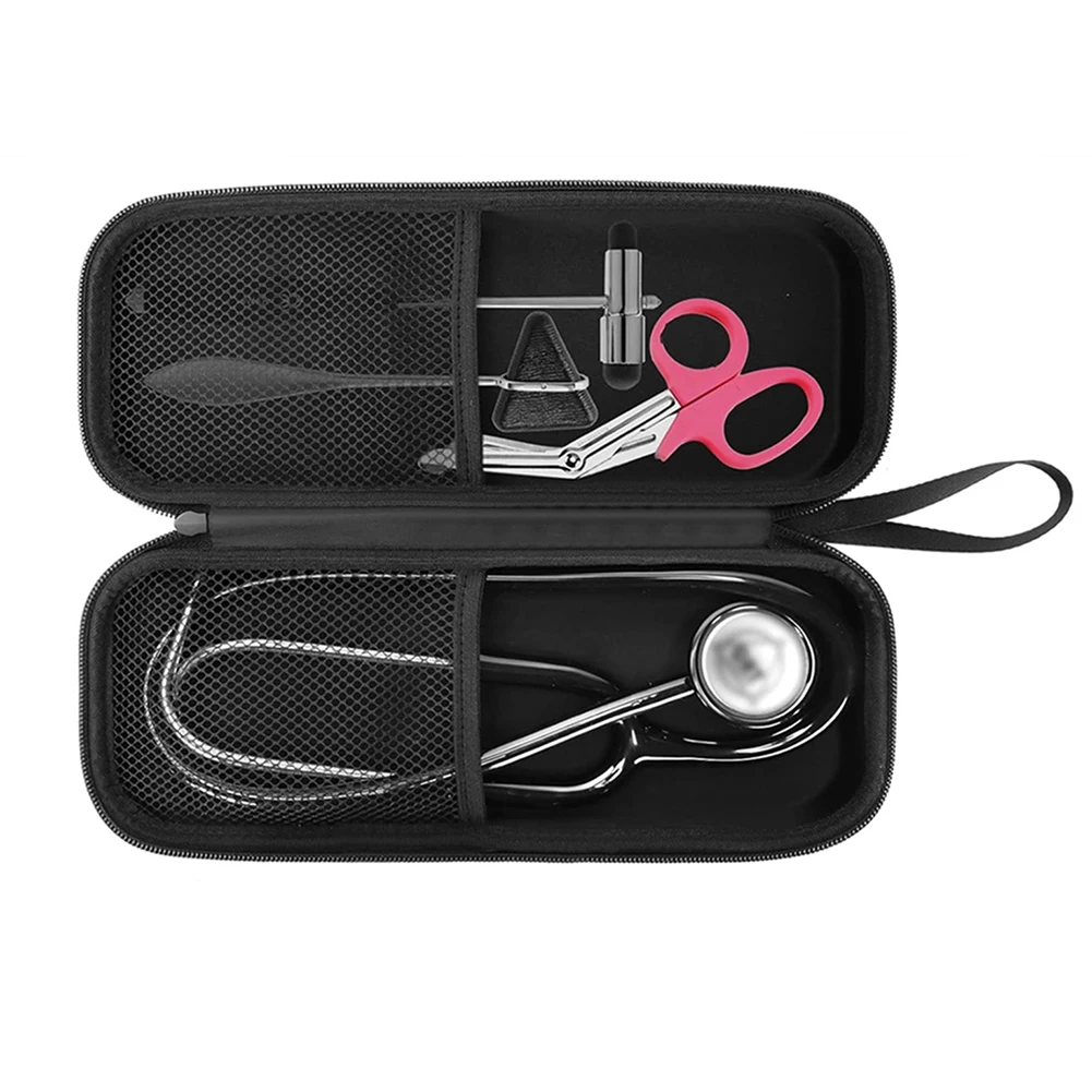 PU Storage Bag for 3M Littmann Classic III Stethoscope Carrying Case Stethoscope Bag Storage Box Mesh Bag Doctor Accessories