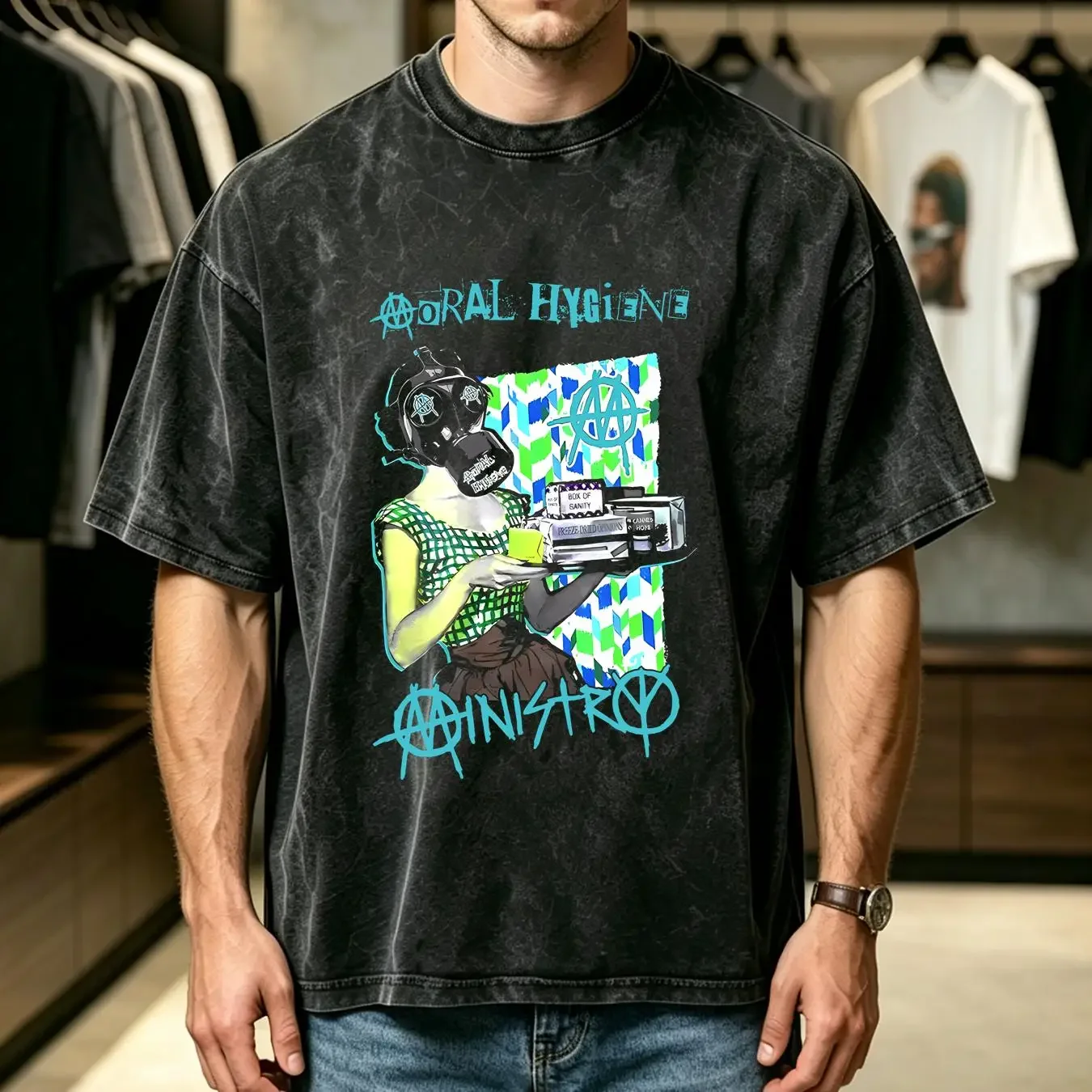 washed T Shirt ministry moral hygiene vintage Washed fashion graphic Breathable Top For Everyday Wear Casual Soft Unisex