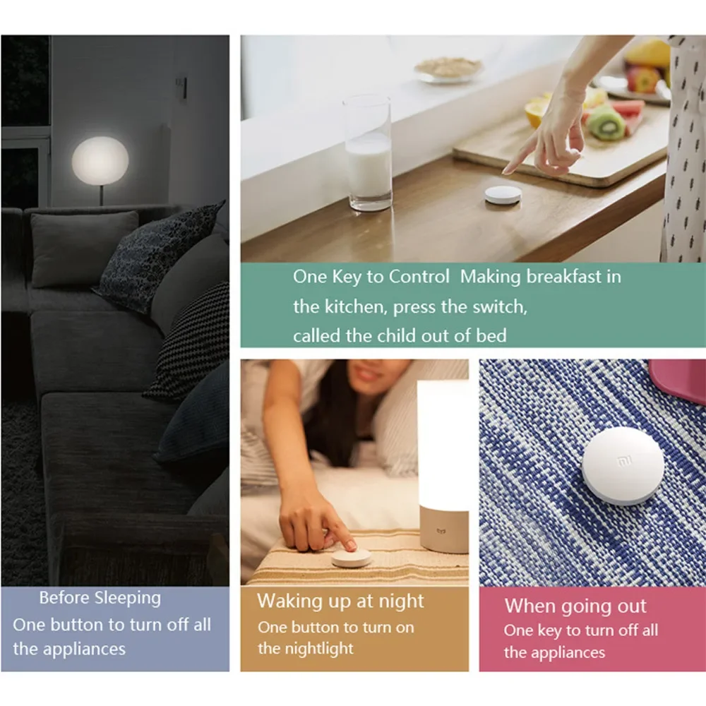 Xiaomi Mijia-interruptor inalámbrico inteligente, accesorios para dispositivos domésticos inteligentes, centro de Control doméstico inteligente para aplicación Mi Home