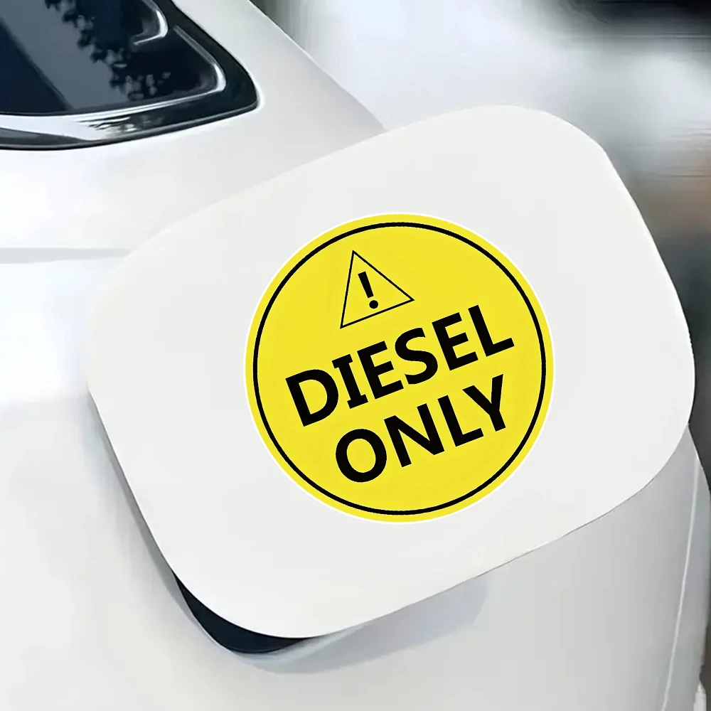 10x10cm Diesel Only Adhesive Fuel Tank Cap Stickers for Trucks, Tractors, and Machinery, Waterproof Vinly Decal, Durable Diesel