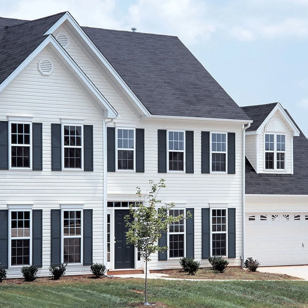 Standard Open Louver Vinyl Shutters Durable Lightweight Custom Shutter Solution Home Exterior Enhancement Easy Installation