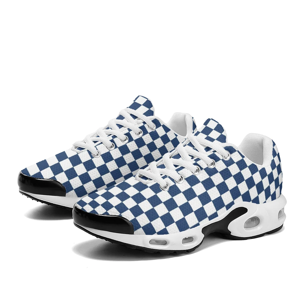 

Classic checkerboard Print Air Cushion Shoes Custom Casual Fashion Sneakers Breathable Mesh Sports Shoes for Men and Women