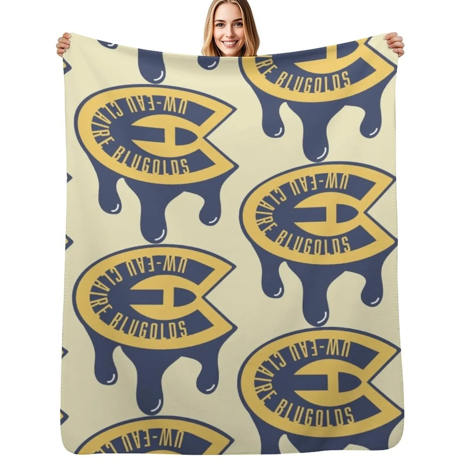 

University of Wisconsin Eau Claire Throw Blanket Fuzzy Plush Throw Blanket for Sofa Chair
