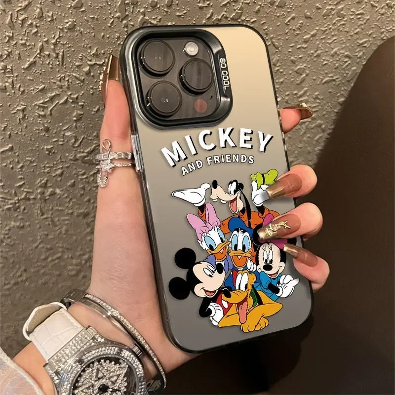 Disney Mickey Minnie Mouse Donald Duck Happy Phone Case For iPhone 15 14 13 12 11 Pro Max 7 8 Plus XR XS MAX Mini Y2K Soft Cover