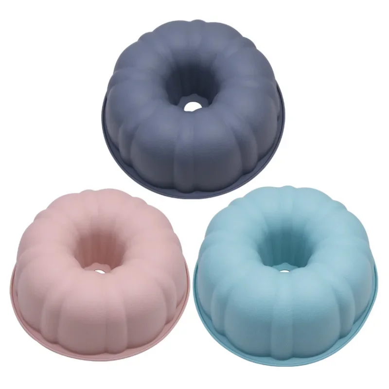 Silicone Mould Pastry Chiffon Cake Mold Round Shape Bundt Bread Bakeware DIY Cake Decorating Baking Pan Mousse Dessert Tray Tool