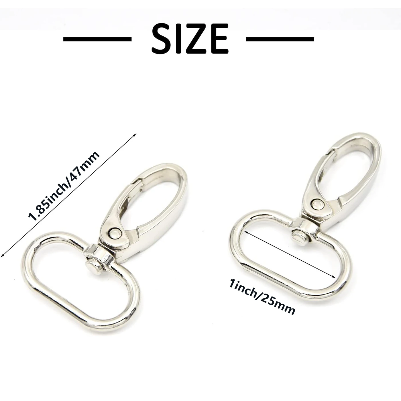 10/20/40 Pcs Metal Oval Ring Lobster Clasp Claw Swivel Snap Fashion Clip for Keychains Bag Accessories Making DIY Crafts Gifts