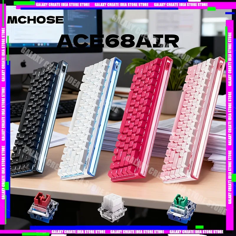 

Mchose Ace68 Air Gaming Keyboard Hall Effect 0.001mm Rapid Trigger 8K+256K Polling Rate Dynamic RGB Light Box Magnetic Switch