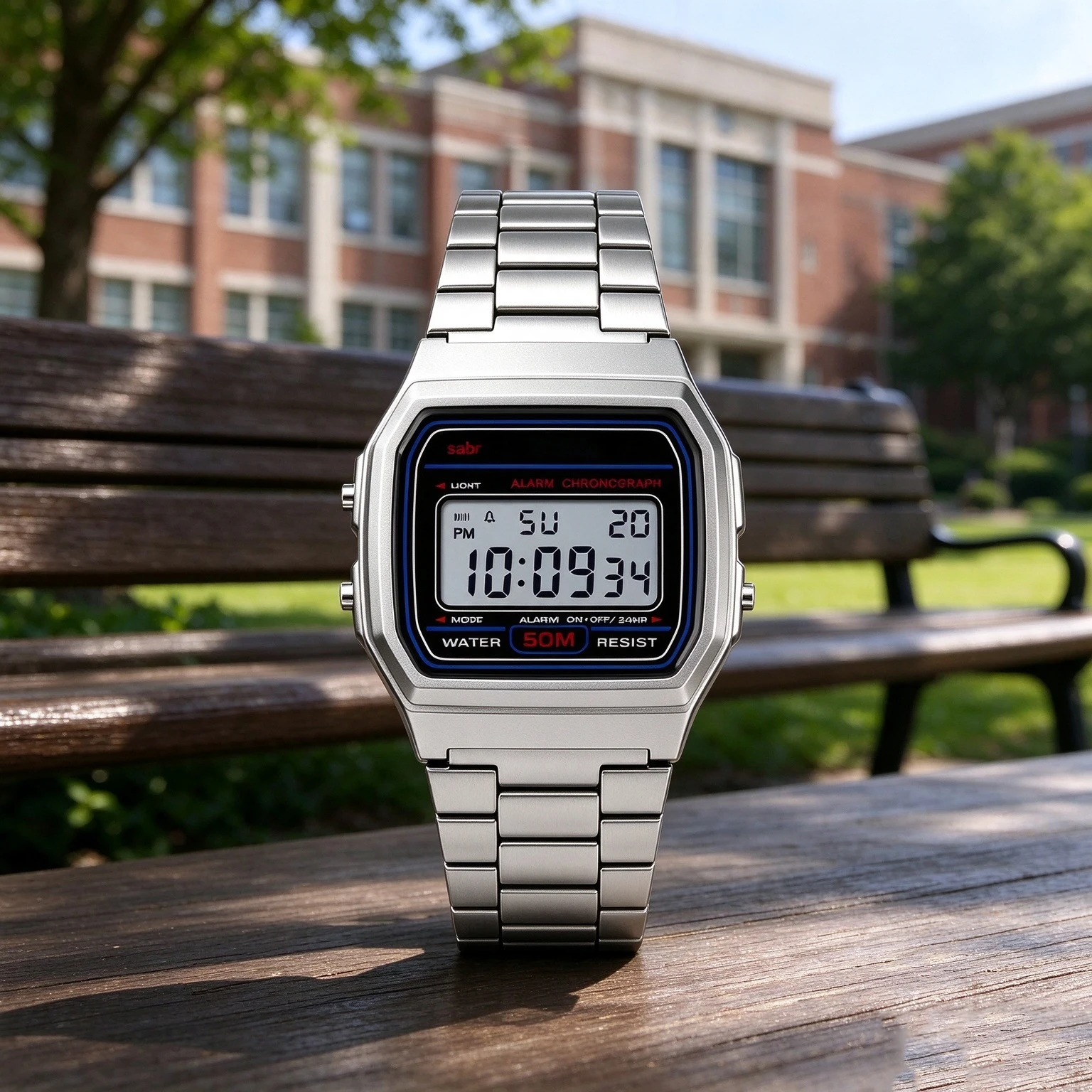 Unisex Watch Silver Retro LED Digital Sports Military Watch Electronic Digital Gift For Men