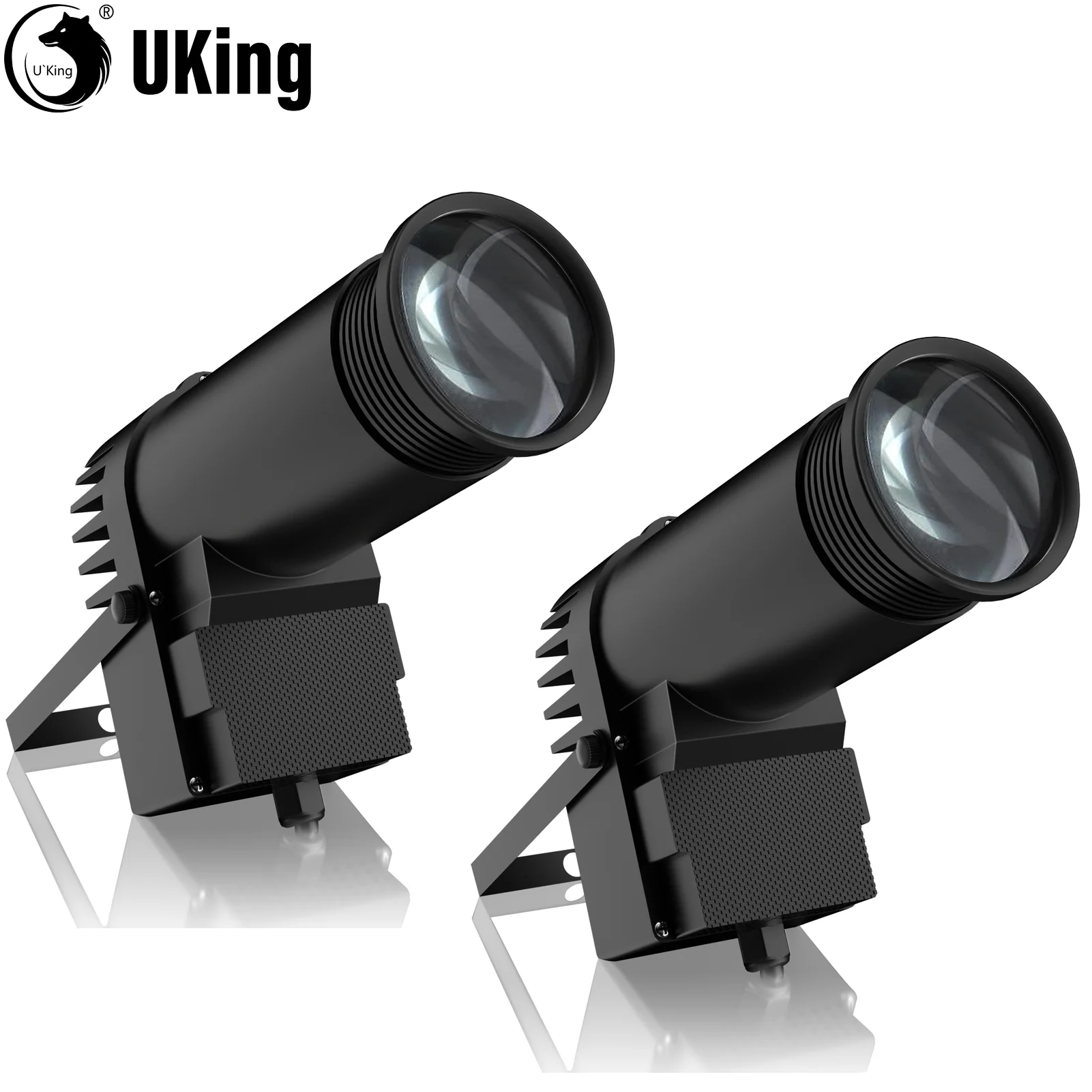 U'King 2Pcs 10W RGBW White LED Pinspot Light Stage Effect Light Sound Active DMX Spotlight For Christmas Home Decor DJ KTV Disco