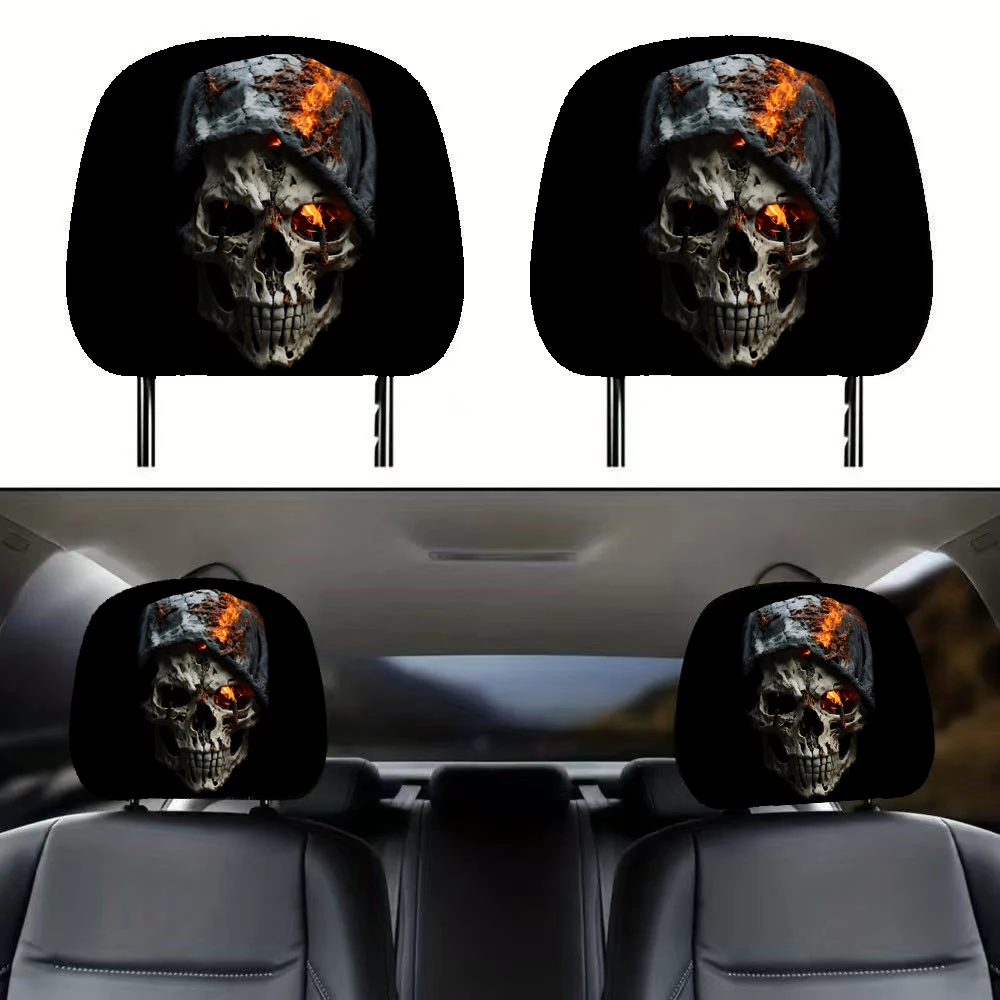 Auto Kissenbezug Terror Stil Auto Dekoration Waschbar Polyester Sitz Kopfbedeckung Kissenbezug Bequeme Weiche Auto Dekoration Pad