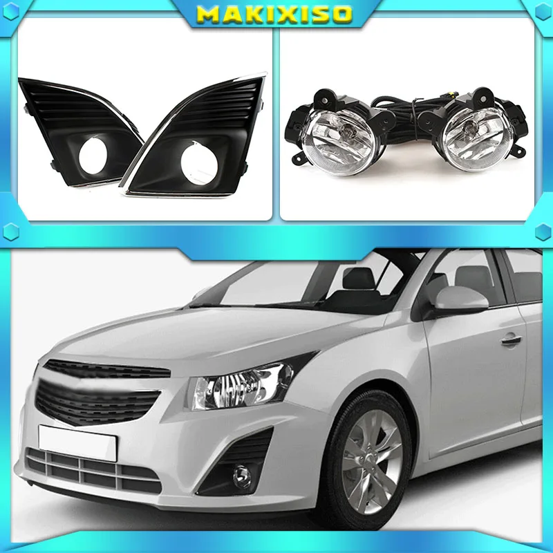 For Chevrolet cruze led fog light 2013-2015 Fog Lamps DRL headlights foglights covers frame grille wiring harness kit