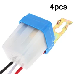 4pcs Light Sensor Switch Photo Sensor Light Control Switch Automatic Dusk to Dawn Sensor Switch AS-10 10A 12-220V Switch Blue