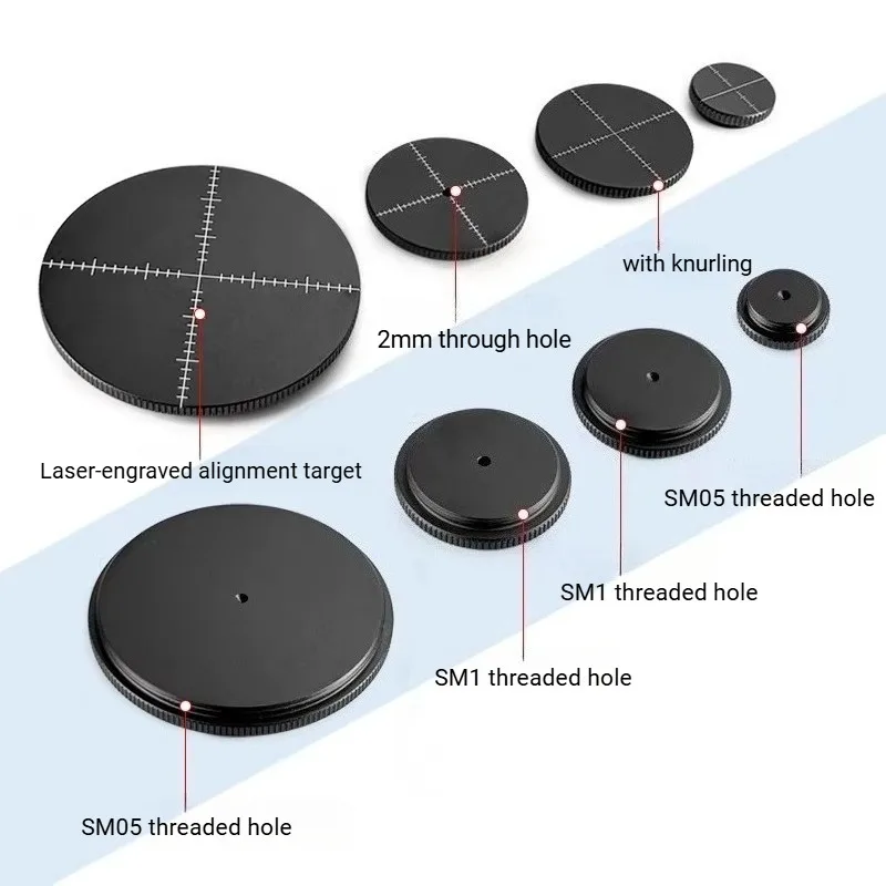 Optics Lab Alignment Tool Optical Path Debugging Disk Coaxial System with SM05/SM1 External Thread Alignment Plate