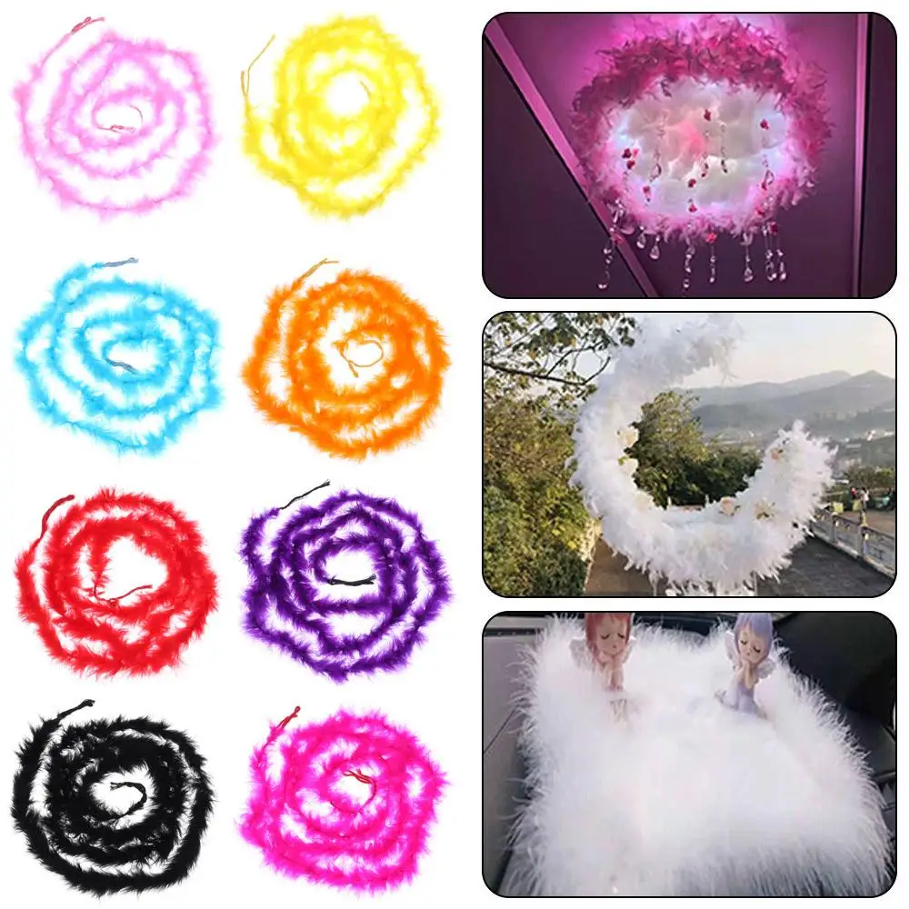 Craft Wedding Supplies Party Decoration Cosplay Christmas Tree Feather Boa Strip Feathers Grament Accessaries Apparel Fabric