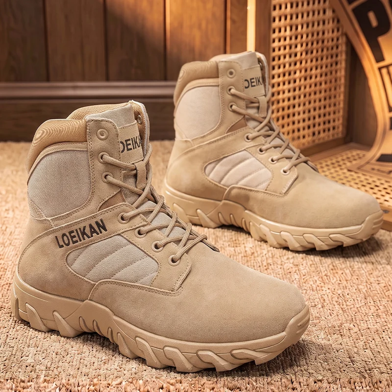 Taktische Stiefel für Herren, stoßdämpfend, rutschfest, hohe Schuhe für die Jagd, Trekking, tägliche Arbeit im Freien – Detail 18