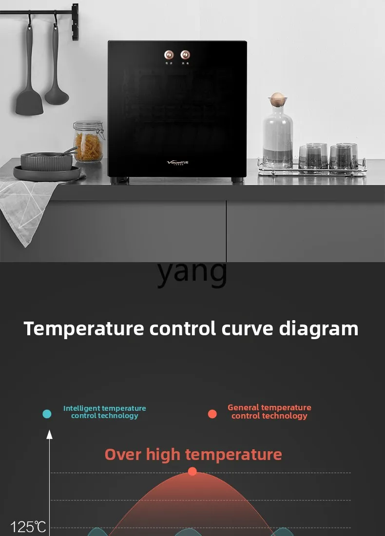 خزانة تطهير CX منزلية صغيرة لخزانة المطبخ ومجفف سطح المكتب التجاري #3