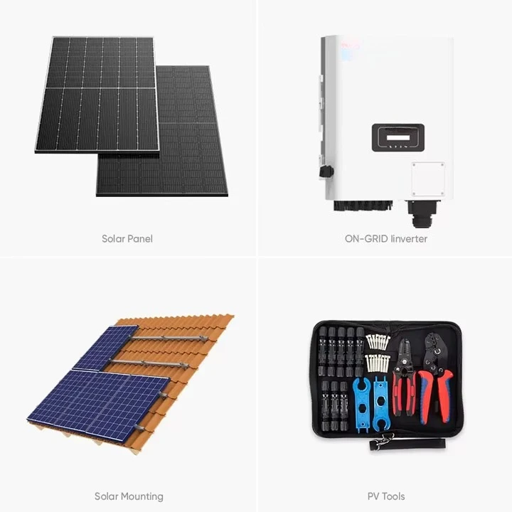 10KW على الشبكة نظام الطاقة الشمسية الكهروضوئية Trina 600W لوحة طاقة شمسية العاكس 10KW النظام الشمسي للاستخدام المنزلي #5