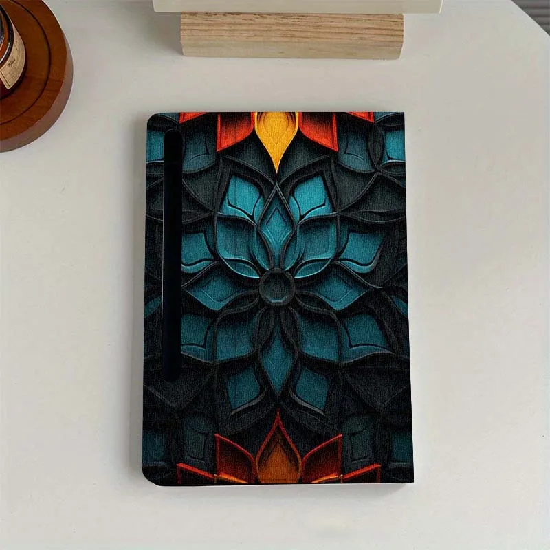 

Чехол для планшета Samsung Galaxy Tab S6 S7 S8 S9 S10 FE Plus Lite с темно-фиолетовым узором в виде листьев, мягкий, гибкий, с поддержкой, подарок