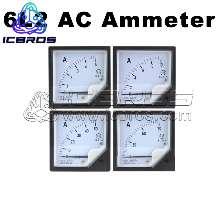 

6L2 AC Ammeter 50/1A 75/1A 100/1A 150/1A