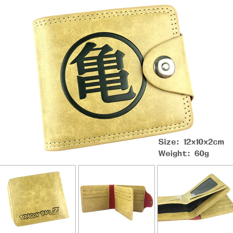 DRAGON BALL PU Leather Wallet Snap Embossed Coin Purse Wrist Bags ID Credit Card Holder Money Clip Short Purse Kids Gifts