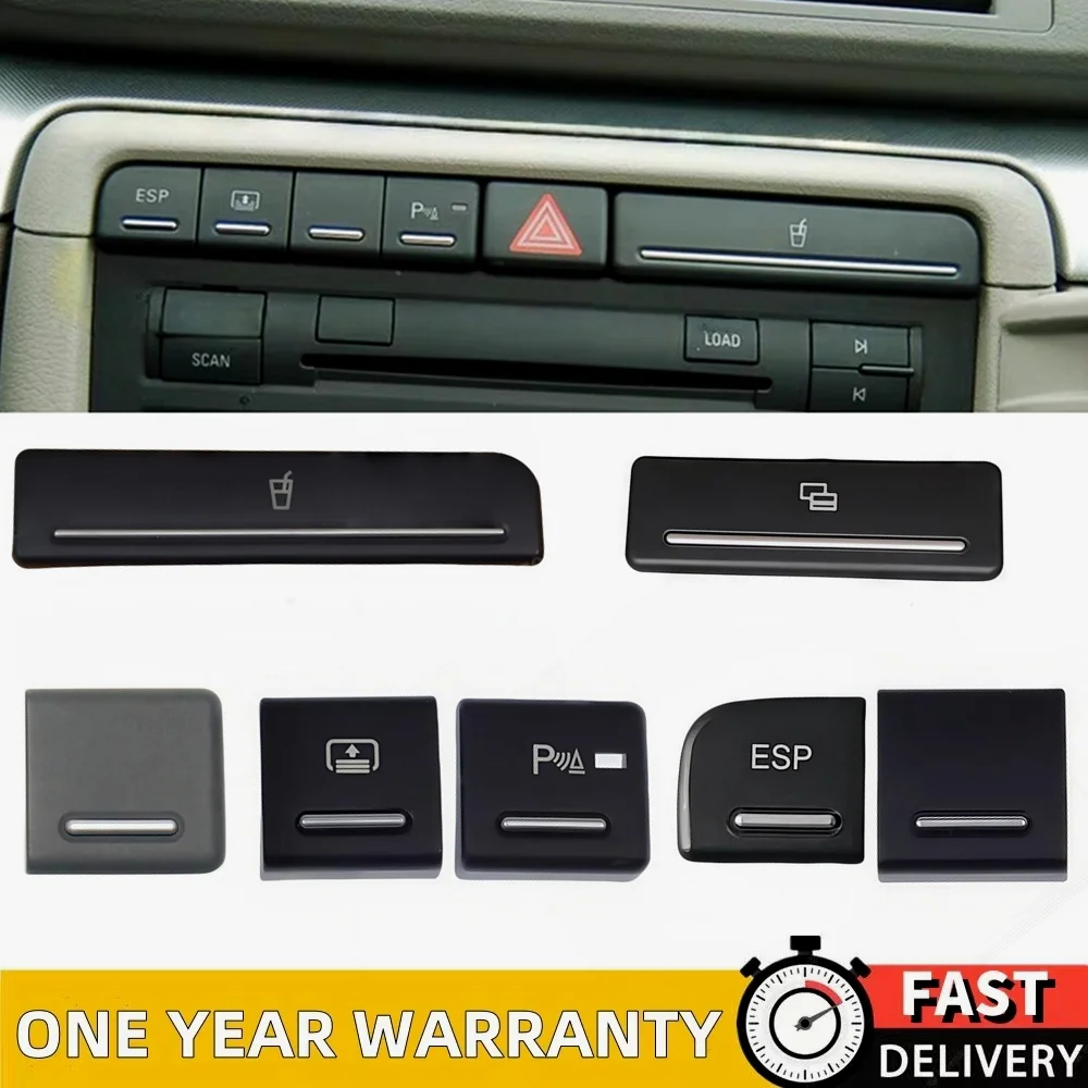 

1pc Cover ESP Switch Curtain Switch Button PDC parking assist switch Cap Dummy Cover For Audi A4 B6 B7 2002-2008 A4/S4 Quattro