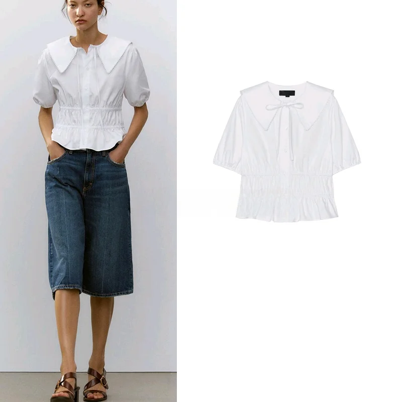 

Spring Summer Women's Short Sleeve Windbreaker Elastic Fabric Flat Collar Skirt Design Polyester Fiber 100% Commute Style Loo...