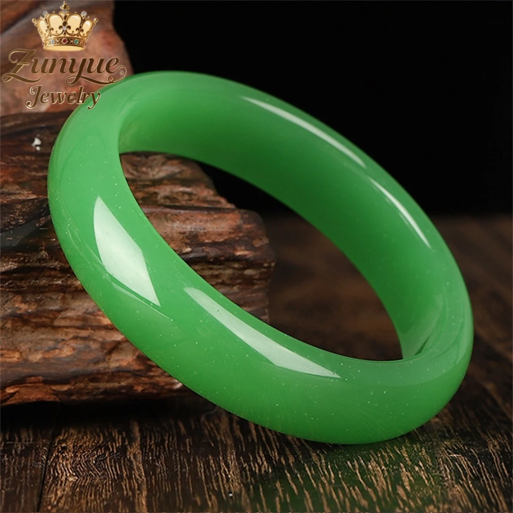 

Apple Green Jade Bracelet Luxury Quality Jewelry Handicraft Best Selling Fashion Jewelry Exquisite Elegant Popular Charms Gift