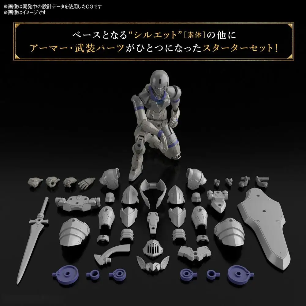 Bandai original genuíno 30mf liber knight anime figura de ação colecionável montagem modelo brinquedos ornamentos presente natal crianças