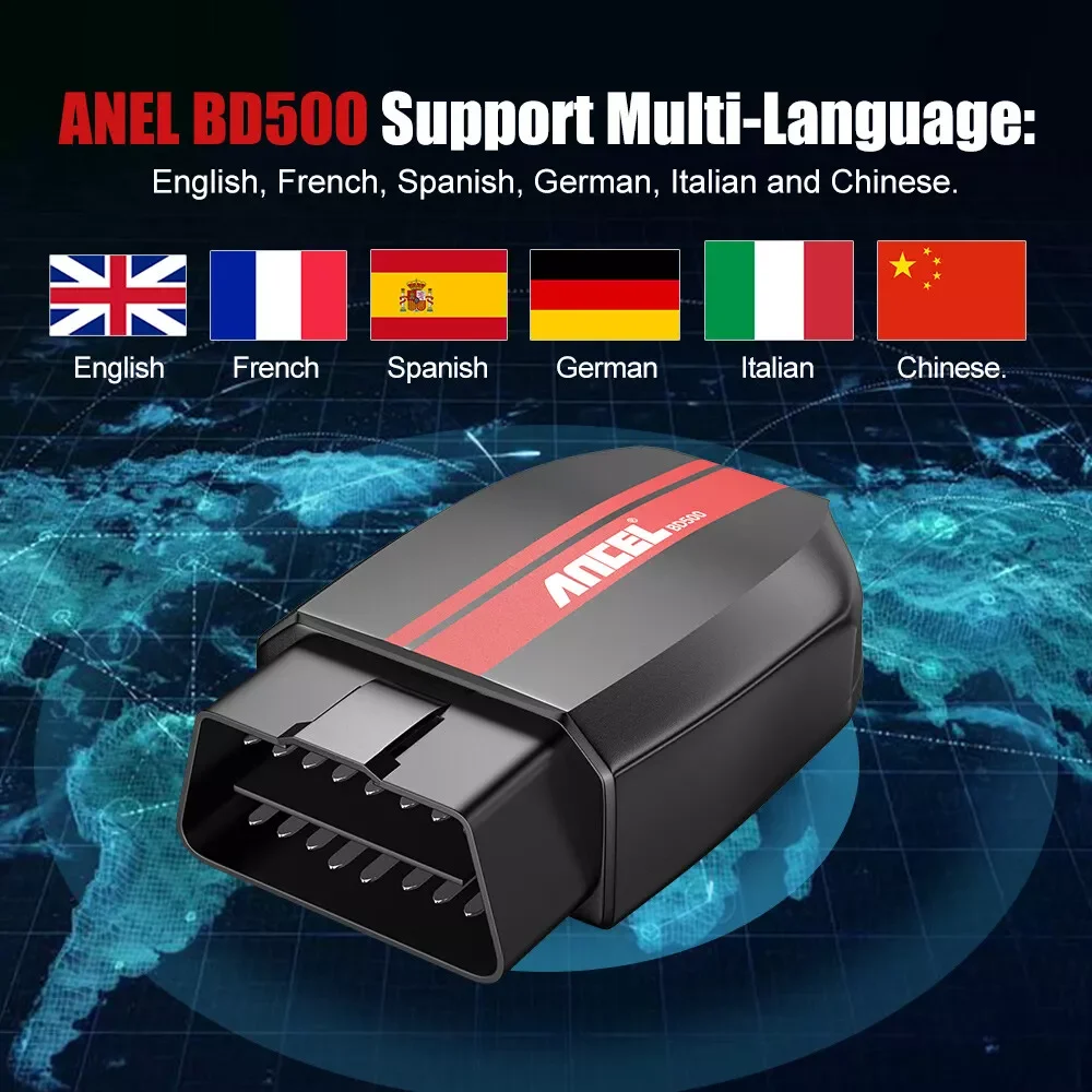 ANCEL-escáner BD500 OBD2 con Bluetooth 5,0, lector de código de coche con EPB/acelerador, todos los sistemas para VW, Audi, Seat, Skoda