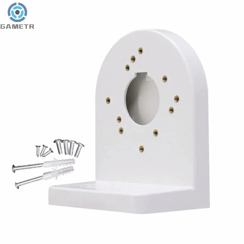 Suporte tipo L para câmera CCTV Dome, ângulo reto com parafusos, ABS Universal Fit, interior e exterior, durável, à prova de poeira, montado na parede, 1 conjunto