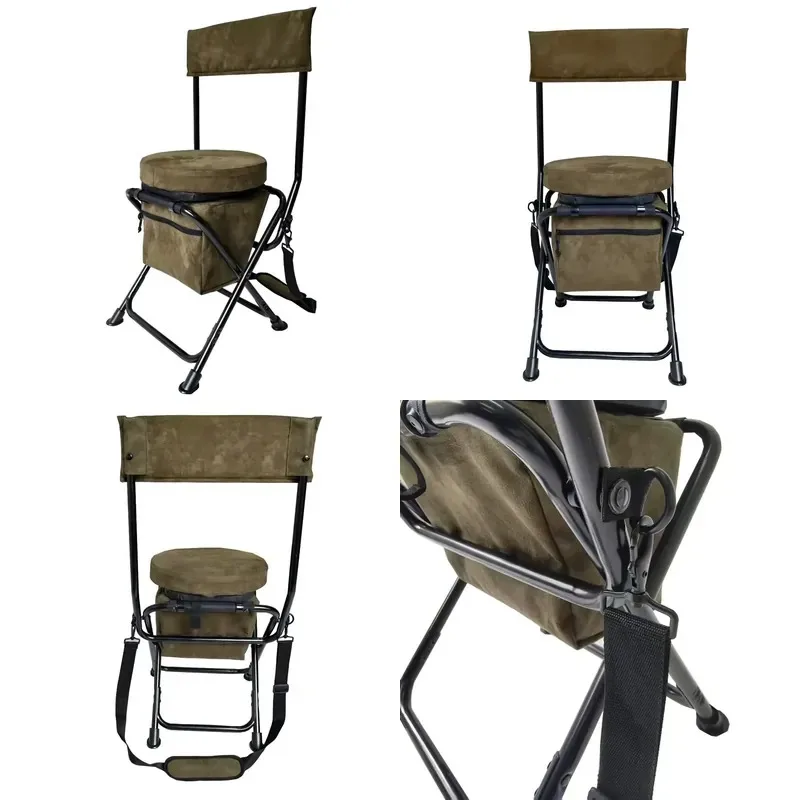 Modern Outdoor Folding 360 Degree Swivel Seat for Hunting Camping Travel Beach Fishing