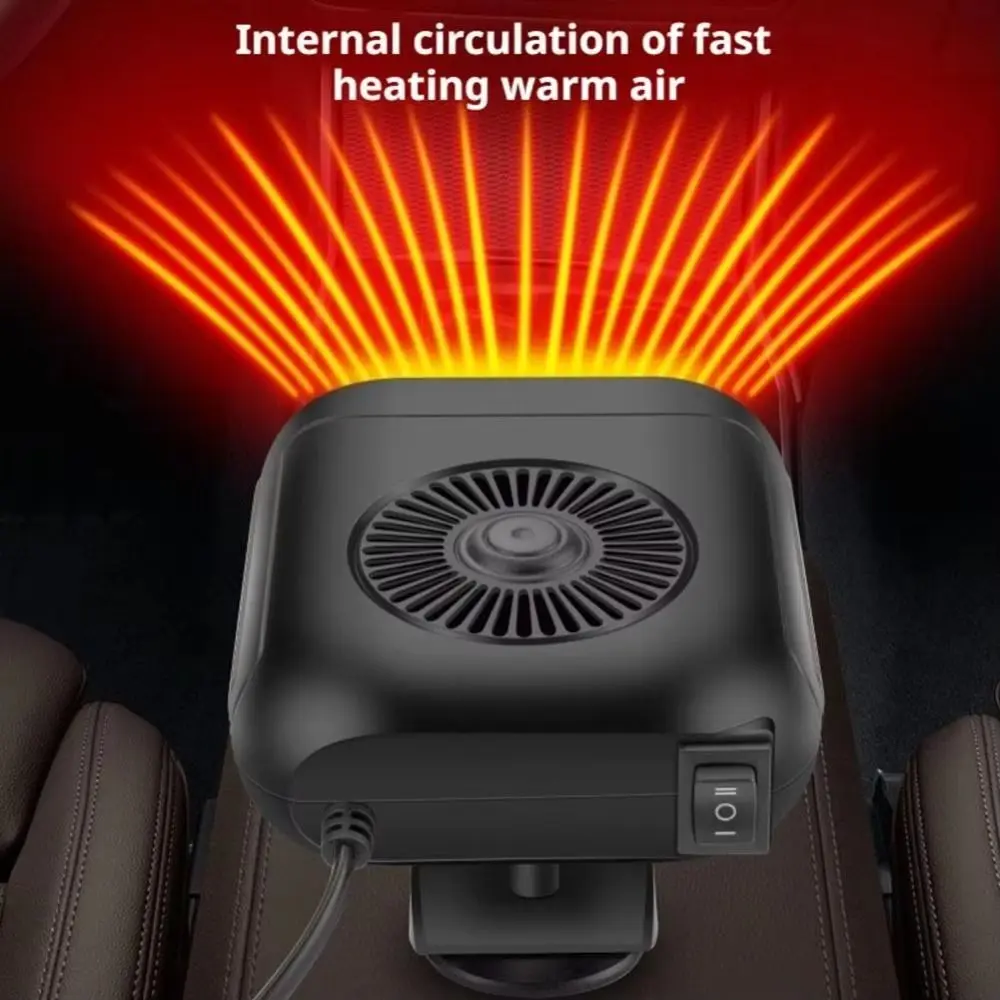 

Автомобильный обогреватель 12 В/24 В, регулируемый на 360 градусов электрический автомобильный размораживатель, универсальный 2-уровневый температурный туманоуловитель лобового стекла