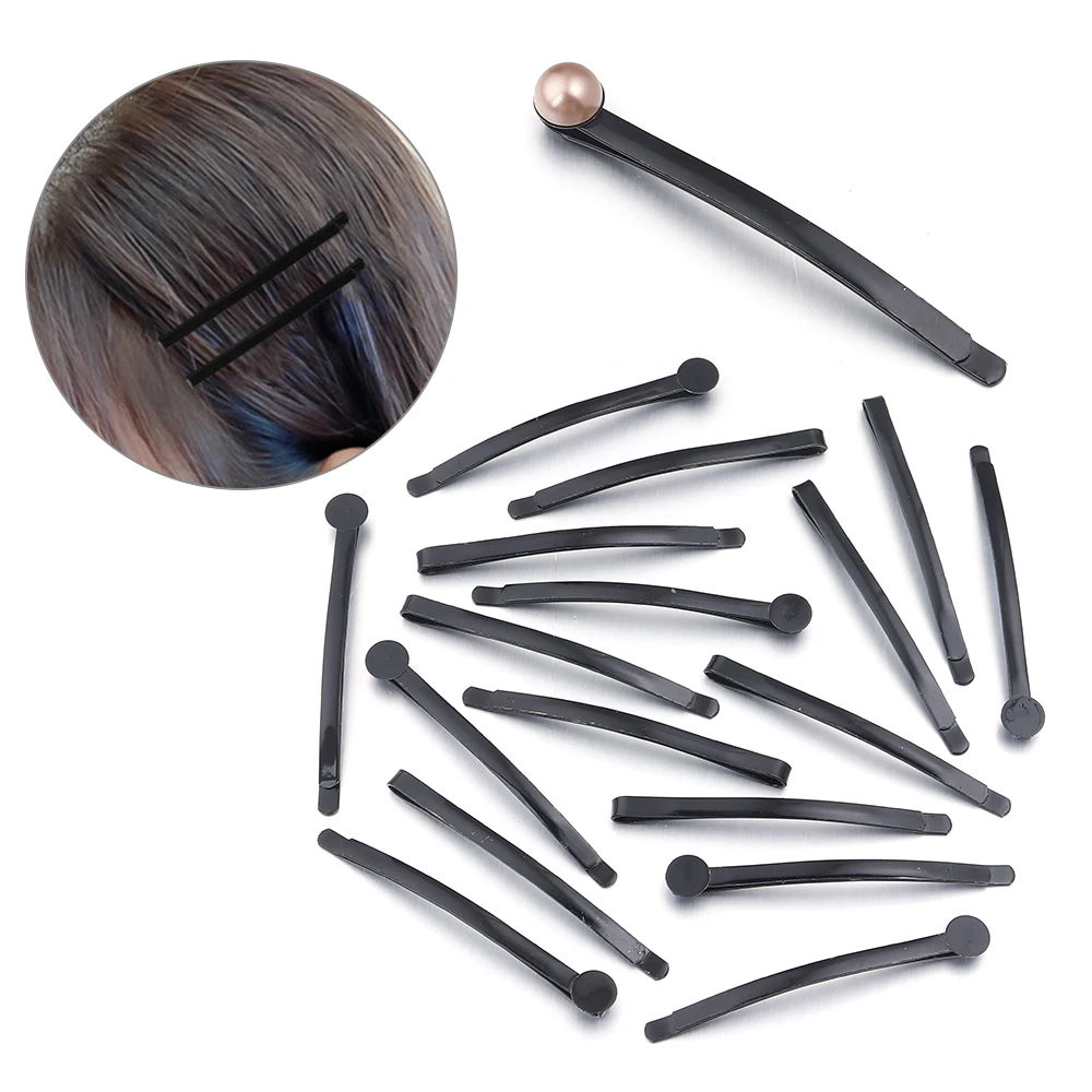 20Pcs Hair Clips Hairpin Simple Black Invisible Metal Hair Pin for Hair Styling Tools DIY Girls Bride Headwear Hair Accessories
