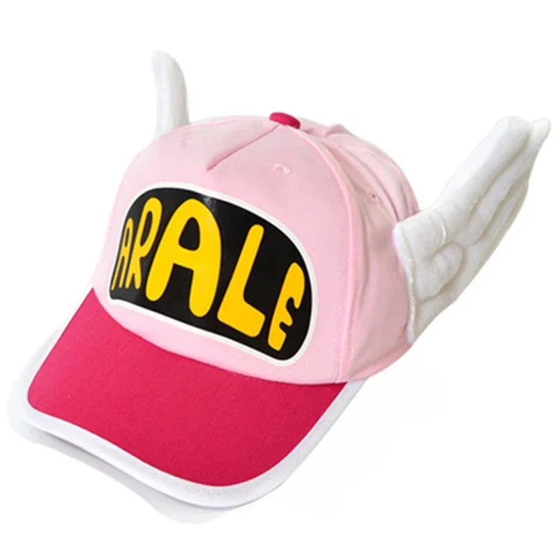 Sombrero de Cosplay de Arale para niños y adultos, gorra de béisbol de algodón con alas de Ángel de dibujos animados, accesorios de Anime Dr.Slump