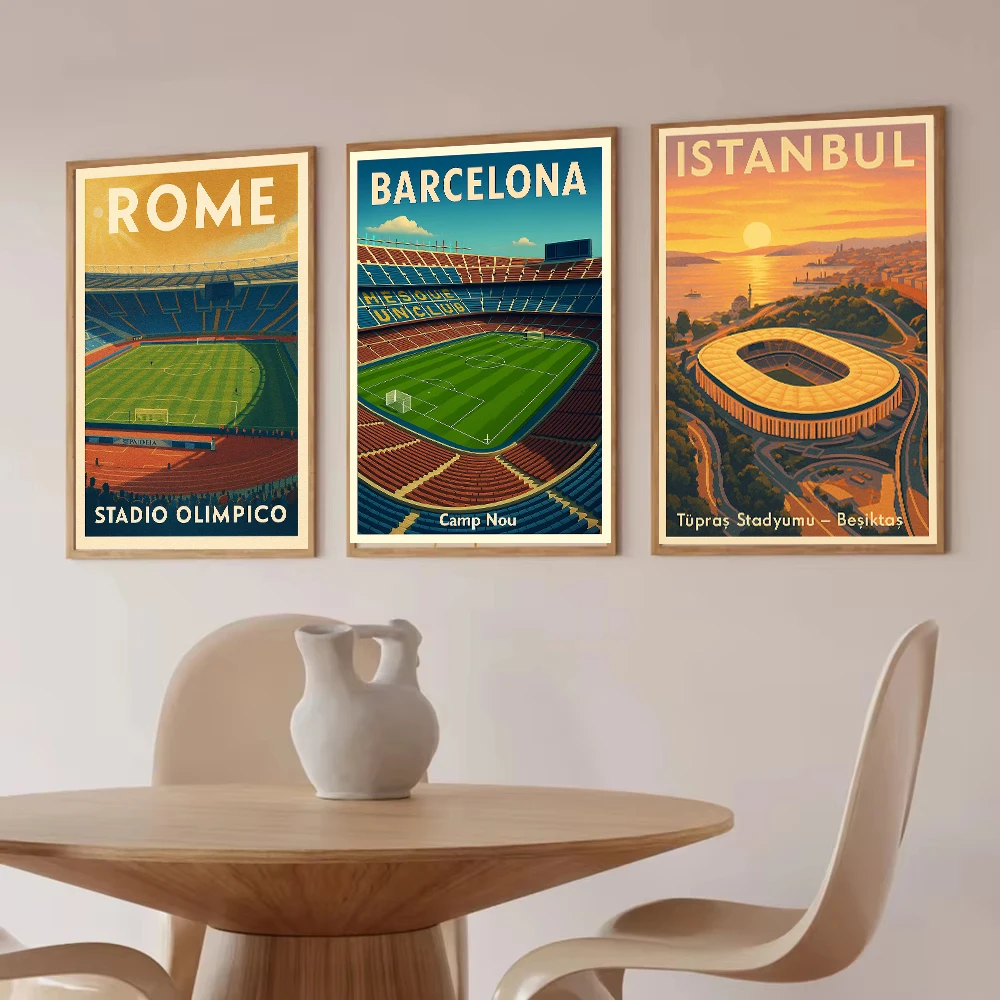 Home Barcelona - Retro Beroemd Voetbalveld Stadion Sportlocatie Poster